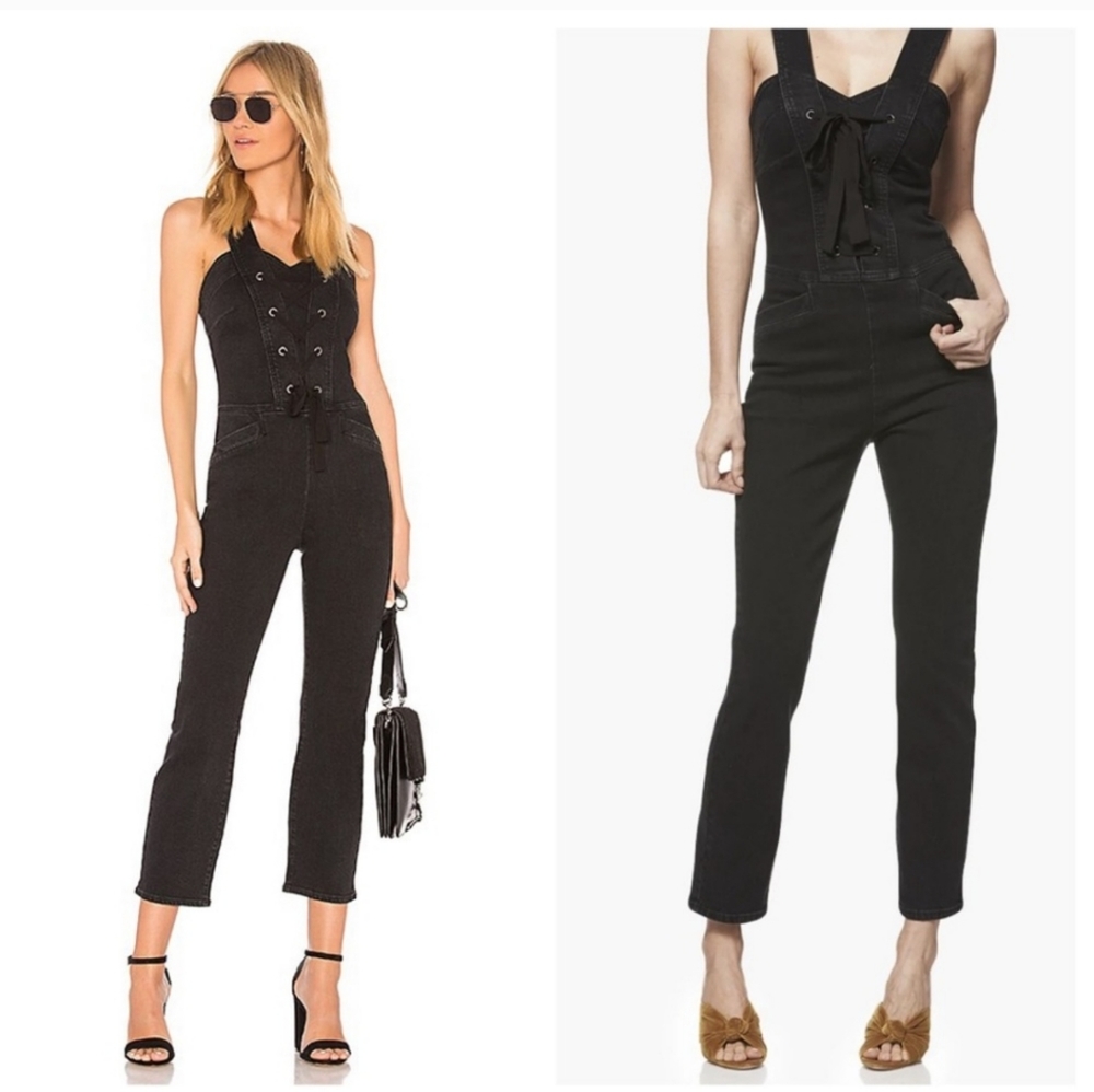 PAIGE Women’s Black Denim Tula Jumpsuit